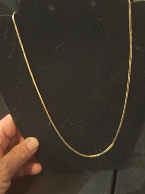 Kohl's Gold Tone Flat Herringbone Necklace
